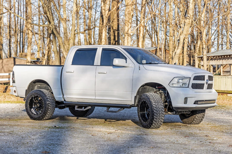 Rough Country Adjustable SRX2 Aluminum Steps for Ram 1500/2500/3500 (2010-2018) Crew Cab - Modular Running Boards with Slide-Adjust Steps