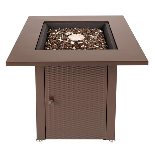 Grant Table Pleasant Hearth OFG007TF Gas Fire Pit, Mocha