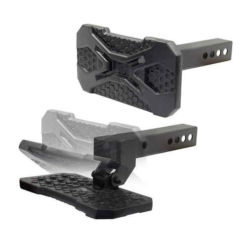 HS-20 Go Rhino Recoil Hitch Step | 12" Mild Steel, Textured Black | HS2012T | Fits 2" Receivers
