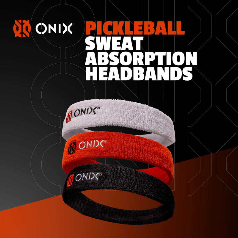Black ONIX Pickleball Sweat Absorption Headband