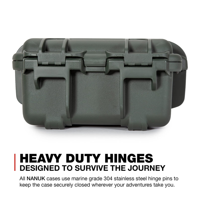 Waterproof Nanuk 905 Hard Case with Foam Insert - Olive (905-1006)