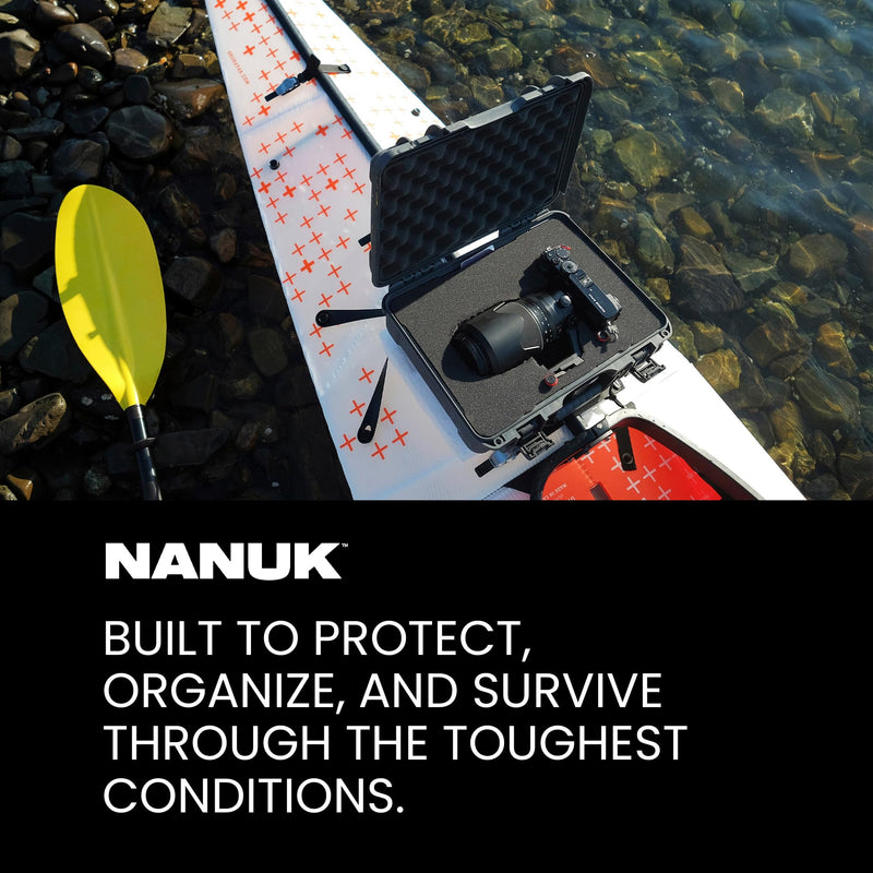 Nanuk 910 Medium Series Lightweight NK-7 Resin Waterproof Protective Case with Foam for Camcorder or Mirrorless Camera Kit, Graphite