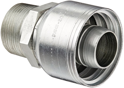 Eaton Weatherhead 20Z-120 WeatherGRIP Low Carbon Steel Hose Crimp Fitting, Straight Rigid, SAE 20 Hose Size x 1-1/4"" NPT Male