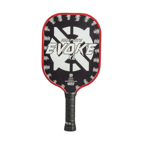 Evoke XL Onix Graphite Pickleball Paddle Features Polypropylene Core, Graphite Face, and Oversized Shape, White