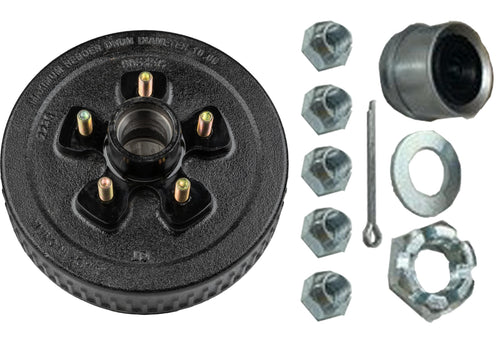 Hub/Drum Assembly Ultra-Fab - Loaded (3,500 lb. Capacity, 5 Lug, 4.5", 1/2"-20, for 10" Brake)