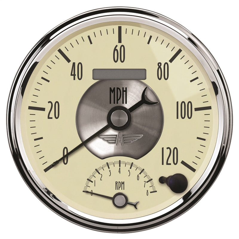 Auto Meter Prestige Series 2090 Antique Ivory Tach/Speed Combo