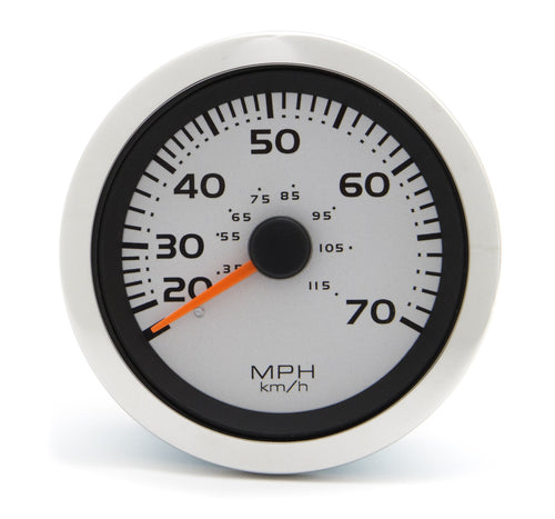 Sierra Speedo Kit 65531P, Argent Gauge, 3 inch 70 mph, Universal, Night Visible