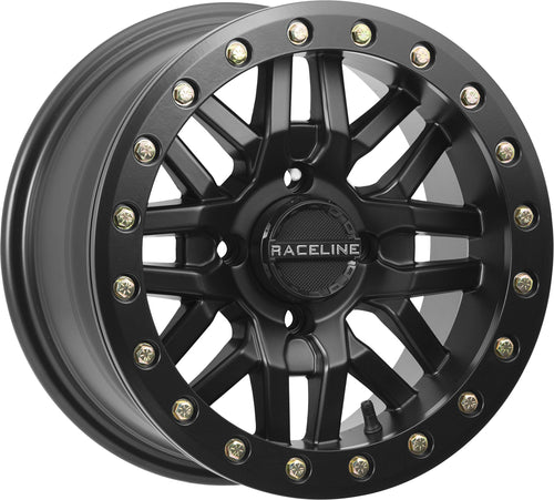 Raceline 15X7, Black 4/156, 5+2 Ryno Bead Lock Wheel
