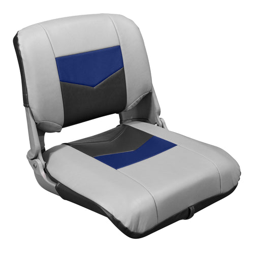 3309-1880 Wise Pro Angler Tour Series Fold Down Boat Seat - Marble/Blueberry/Charcoal