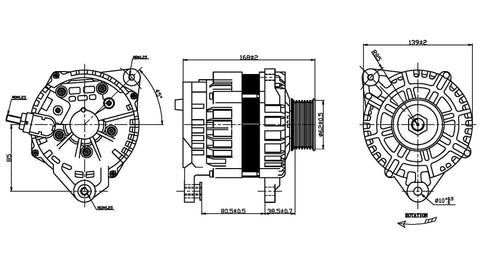 Alternator TYC Compatible with 2007-2007 Nissan Titan