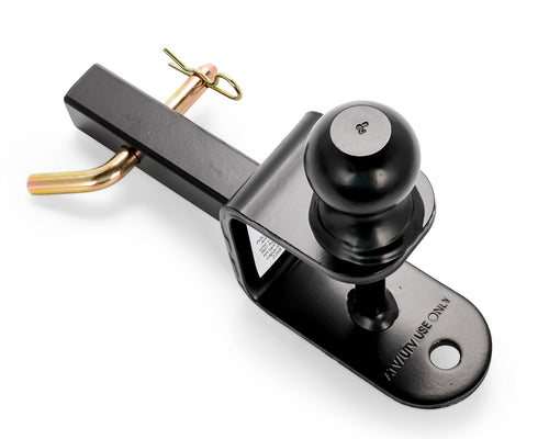 UTV ATV Black Boar Multi-Hitch - Features 2” Hitch Ball, 1-1/4” Shank - 6” (L) Shank - Hitch Ball has 2” Rise & Rated for 2,000lbs - Use w/Utility Trailers, Tow Straps & Other ATV Accessories (66024)