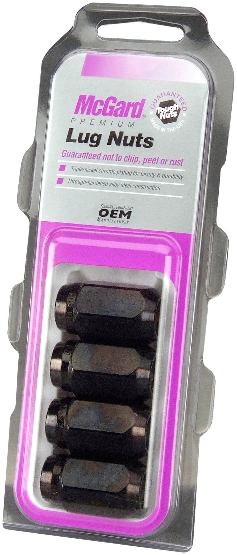 McGard 64030 Cone Seat Style Black Lug Nut Set (1/2" - 20 Thread Size) - Set of 4