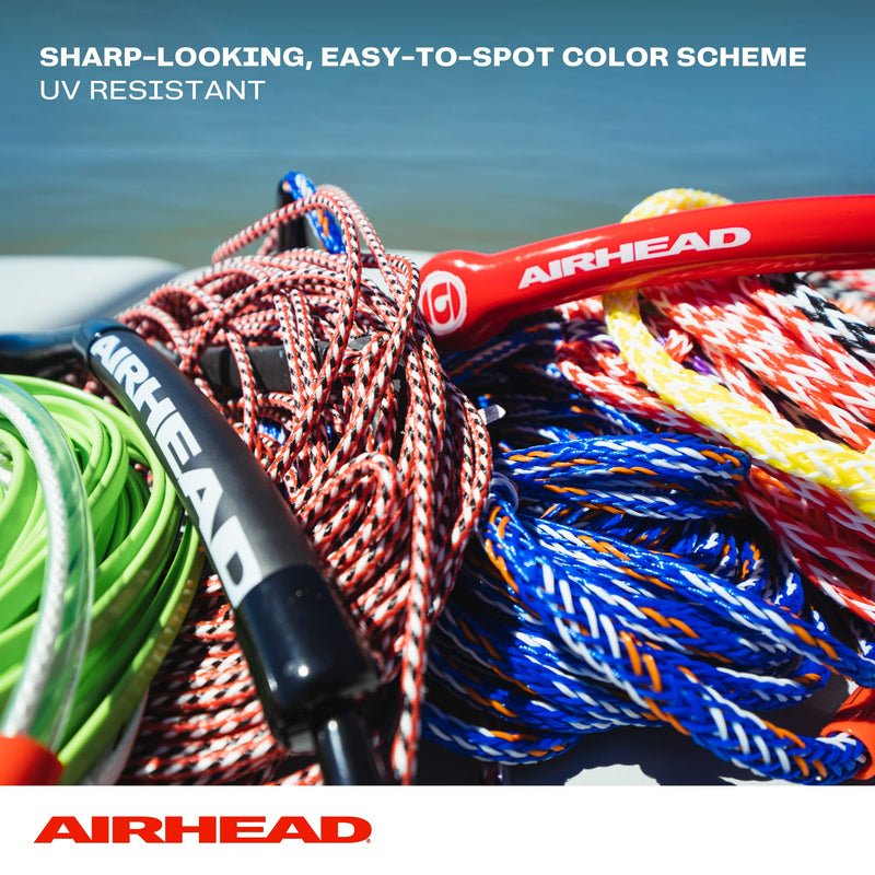 Trick Handle Airhead Wakeboard Rope, 4 Sections, 75-Feet, Yellow