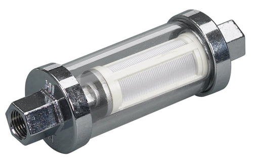 Moeller Inline Universal Glass View Fuel Filter (3/8", 5/16", & 1/4" Barb In Kit)