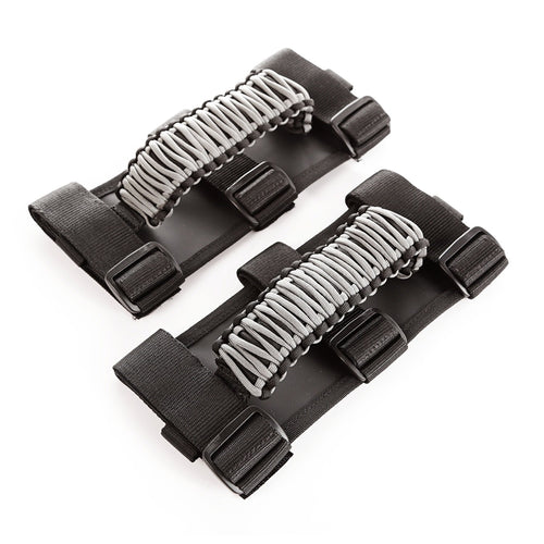 Grab Handles Rugged Ridge for Jeep Wrangler/Gladiator | Nylon, Black/Grey | 13505.32 | Fits 1955-2018 Jeep CJ/ Wrangler YJ/TJ/JK/JL/ Gladiator JT