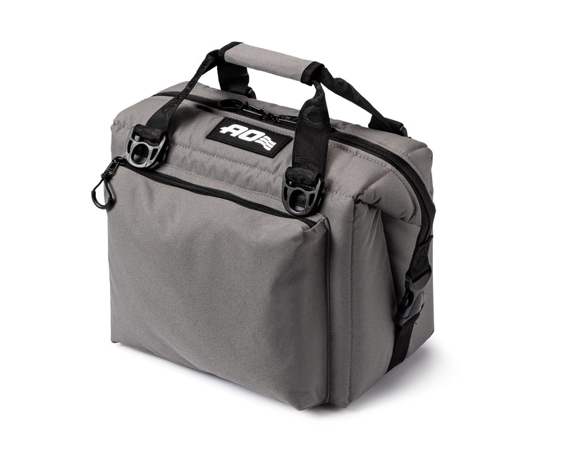 Caravan AO Coolers Canvas Soft Cooler with High-Density Insulation, Oversized Storage Pockets, Charcoal, 12-Can