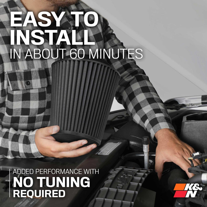 Cold Air Intake System K&N: Dry-Flow Air Filter, Increase Performance & Towing: Compatible with 2019-2025 Chevy/GMC/Cadillac Silverado 1500, Suburban, Tahoe, Sierra 1500, Yukon, Escalade, 71-3110