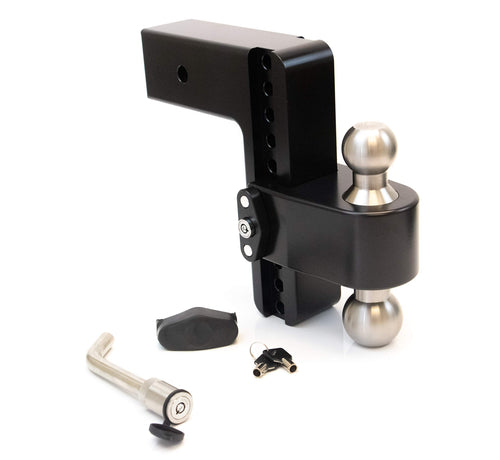 Cerakote Weight Safe LTB8-3-KA-CER-BLA 8" Drop Hitch w/ 3" Shank (8K/21K GTWR) w/ WS05 Turnover Ball Cerakote Black Coating