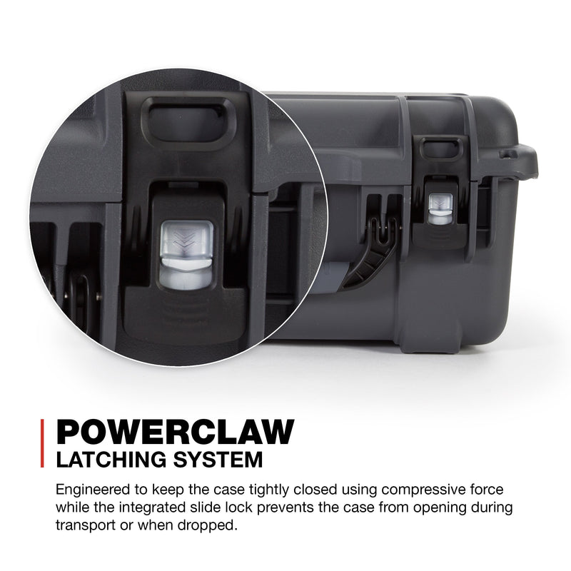 Waterproof Nanuk 918 Hard Case with Lid Organizer and Padded Divider - Graphite