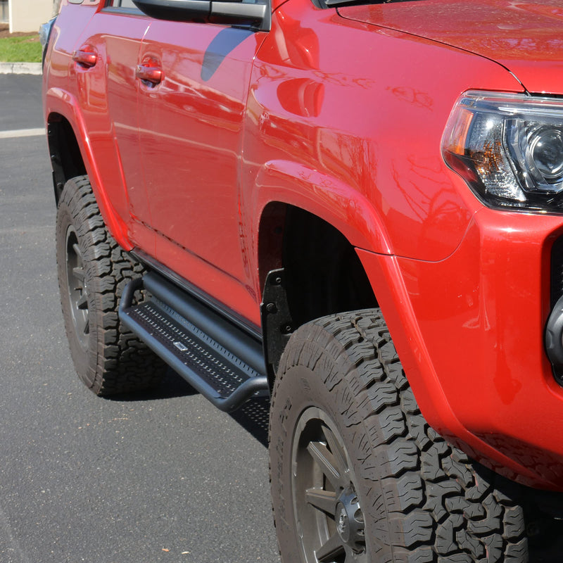 Dominator Xtreme D1 Sidestep & Brackets Go Rhino | D14205T | Fits 2009 - 2014 Ram & Dodge Ram 1500 Crew Cab; 2010 - 2024 Ram 2500, 3500 Crew Cab; 2019 - 2023 Ram 1500 Classic Crew Cab