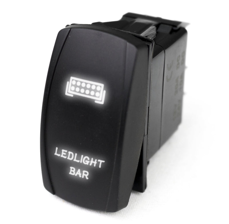 Rocker LED Switch w/White LED Radiance
