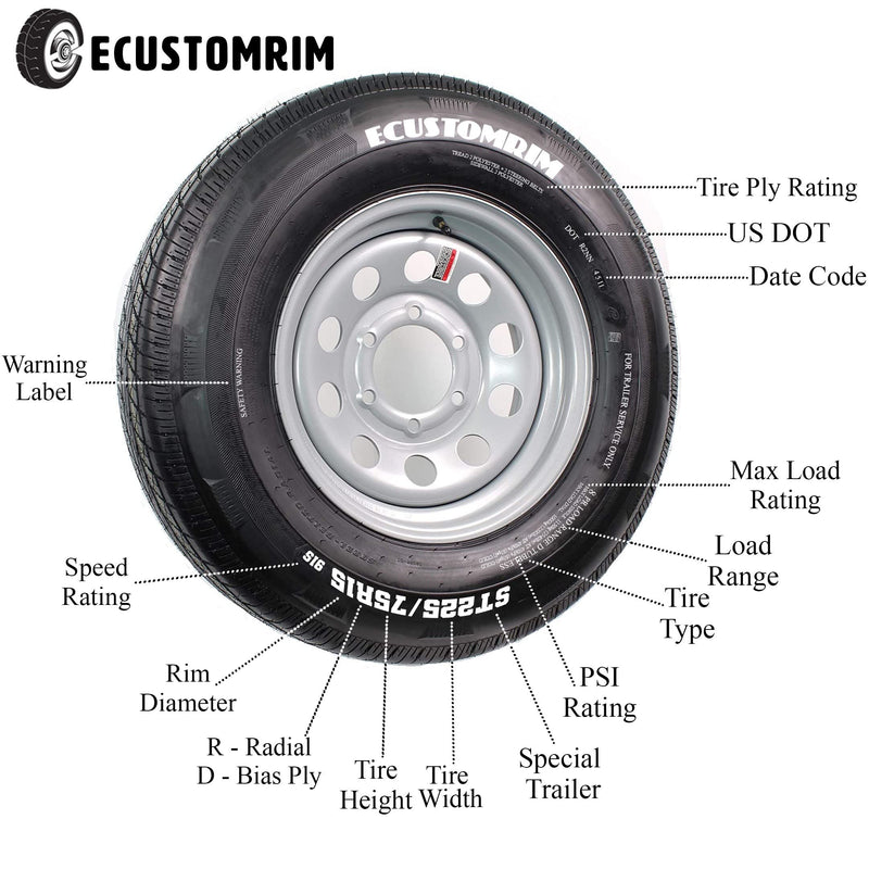 Loadstar Kenda 175/80D13 w/Wheel (3S140)