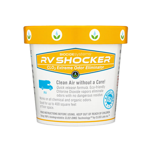 Biocide Systems RV Shocker Strong Odor Eliminator for Trailer & Camper, Eco-Friendly Chlorine Dioxide Odor Bomb for Motorhome Up to 400 Square Feet of Floor Space