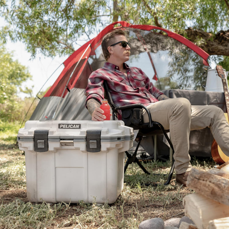 30 Quart Pelican Elite Cooler (White/Gray)