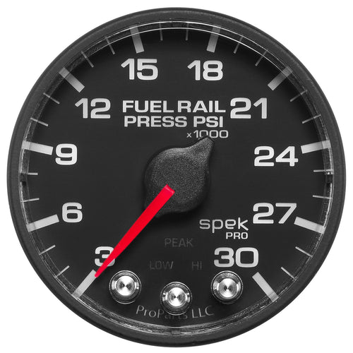 P321328 Pro Parts Spek-Pro 2-1/16" Electric Fuel Rail Pressure Gauge (3-30K PSI, 52.4mm)