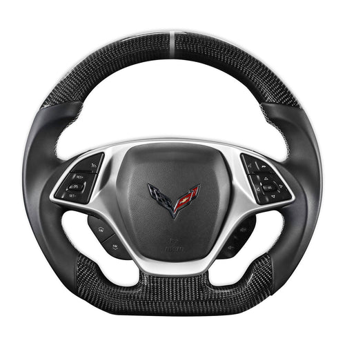 Carbon Fiber Drake Muscle Cars CV950-21 Steering Wheel with Leather Grips