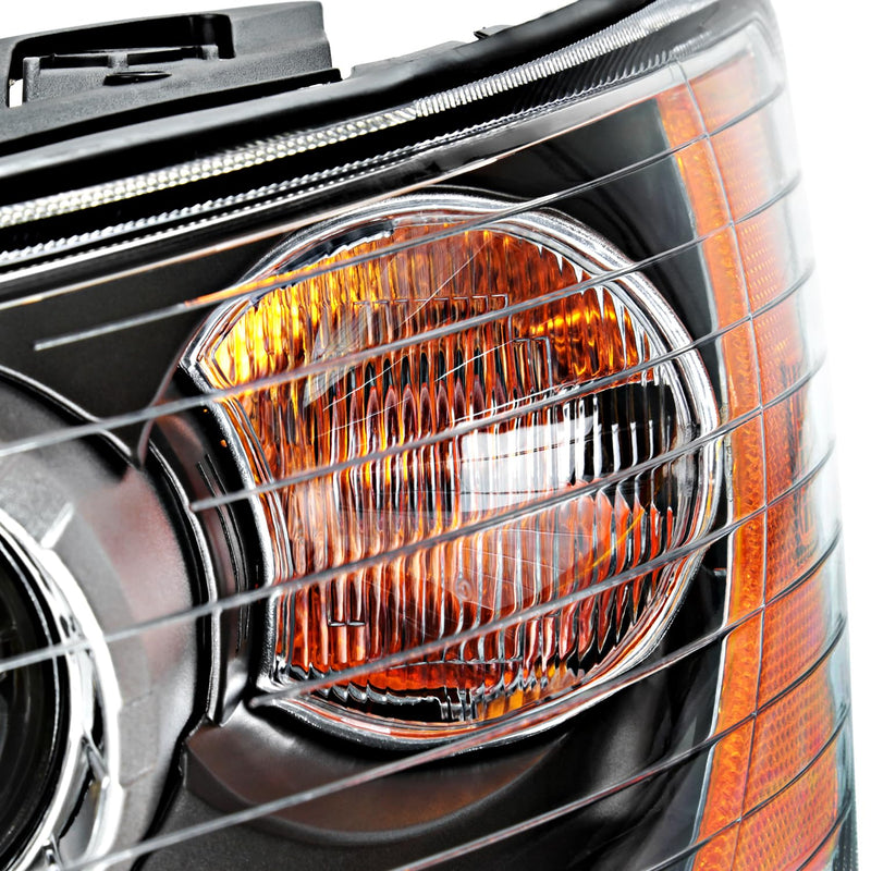 Black Projector Headlights SPEC-D TUNING Compatible with 2006-2008 Hyundai Sonata, Left + Right Pair Headlamp Assembly