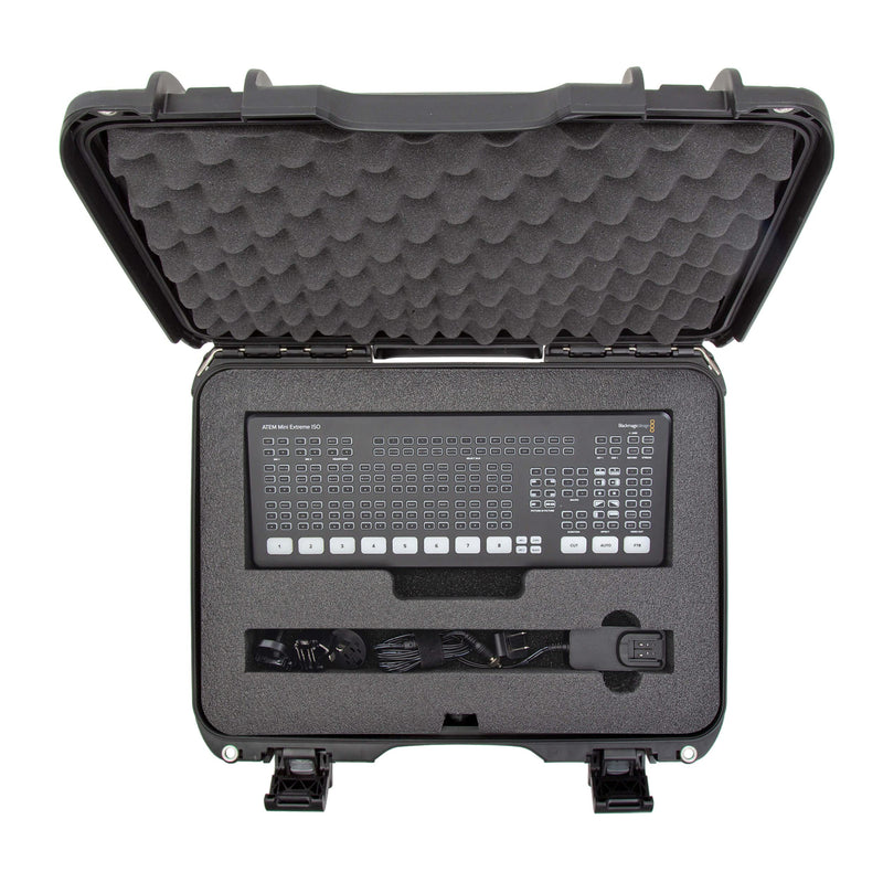 NANUK Waterproof Hard Case 923 with Foam Insert for Blackmagic Design ATEM Mini Extream ISO, Black
