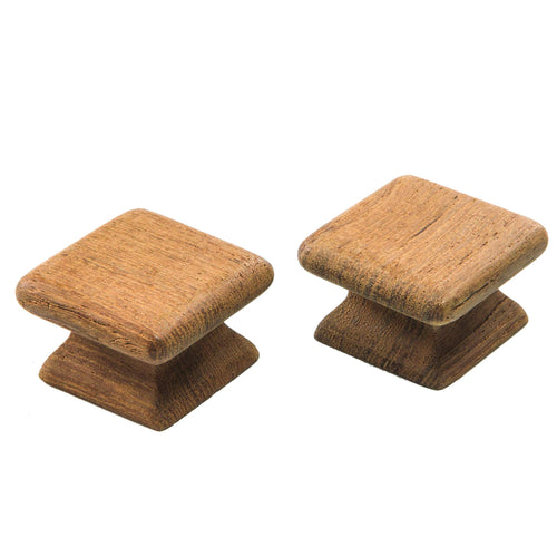 Teak Whitecap Square Drawer Knob