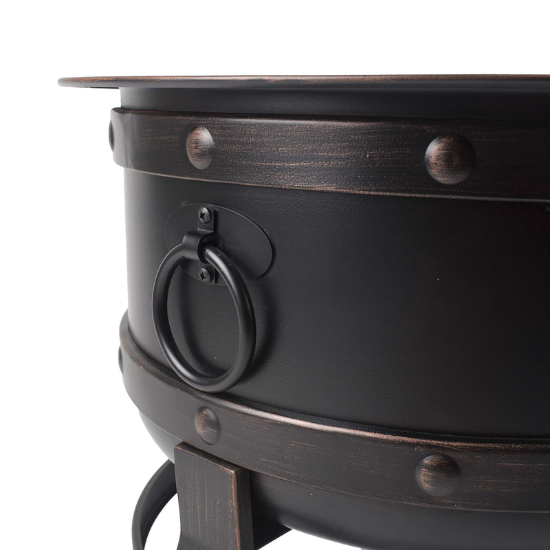 Pleasant Hearth Killian OFW307R fire Pit, Rubbed Bronze
