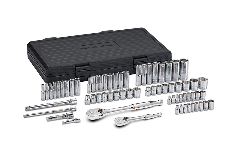 GEARWRENCH 1/4" & 3/8" Drive 68 Pc. Mechanics Tool Set, Standard & Deep, SAE/Metric - 83000