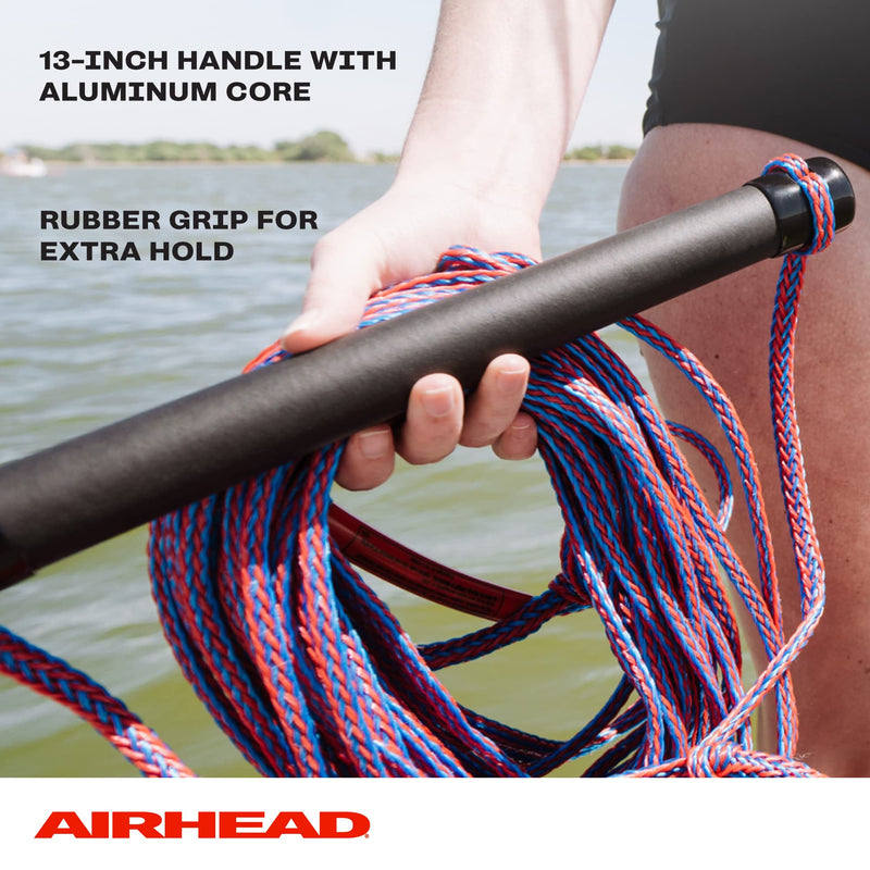 Water Ski Rope Airhead with Rubber Handle, 1 Section, 75-Feet