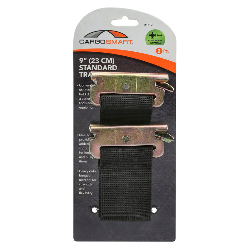 Black 9" Standard Track Bungee 2 Pk