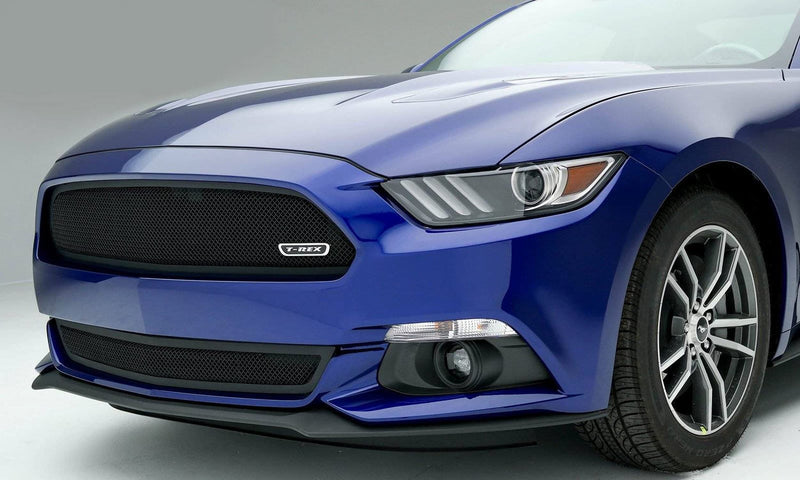 2015-2017 Mustang GT T-Rex Grilles Upper Class Series Main Grille, Black, 1 Pc, Overlay, Full Opening - PN #51530