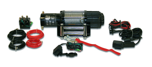 Winch BULLDOG 15004 (4000lb UTV/Utility with 55 Ft Wire Rope, Two Switches, Mounting Channel, Roller Fairlead)