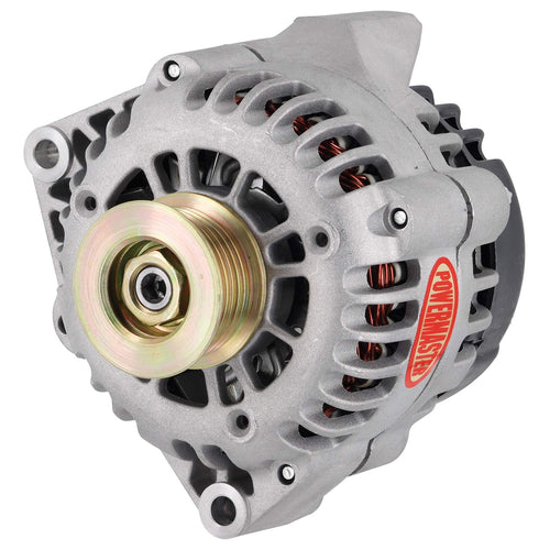 Alternator Powermaster 482331 (GM CS130D Natural 165A 6 grv Pulley Offset Left Mtg 1-Wire), 1 Pack