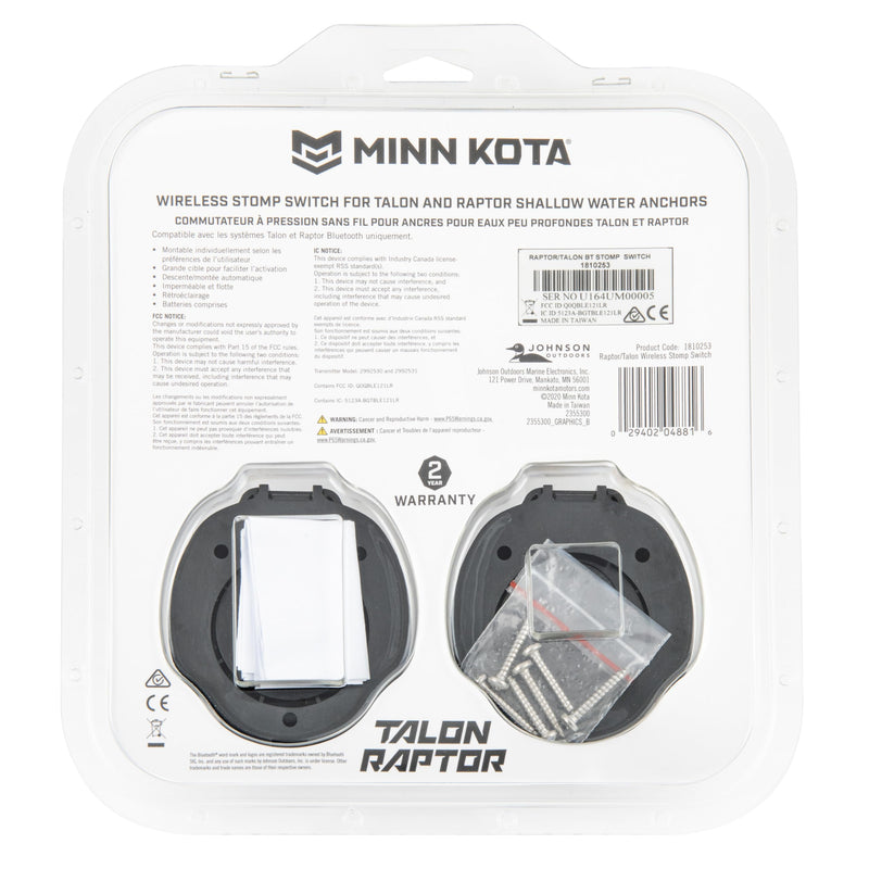 Minn Kota Bluetooth Wireless Stomp Switch for Raptor and Talon