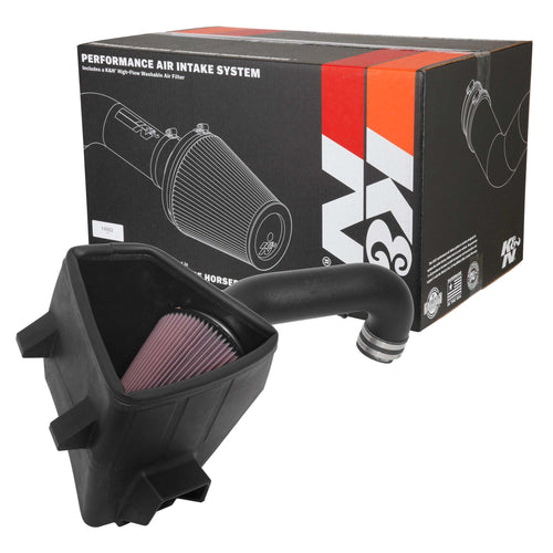 Cold Air Intake System K&N: High-Flow Air Filter, Increase Performance & Towing: Compatible with 2019-2024 RAM 1500, 63-1578
