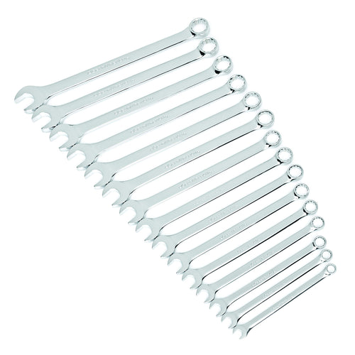 15 Pc. GEARWRENCH 12 Pt. Combination Wrench Set, Long Pattern, Metric - 81902