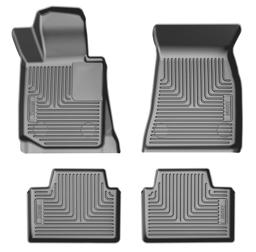Husky Liners Floor Mats Weatherbeater | Fits 2022-2025 BMW 330i | Front & Rear, 4-pc Black - 96141