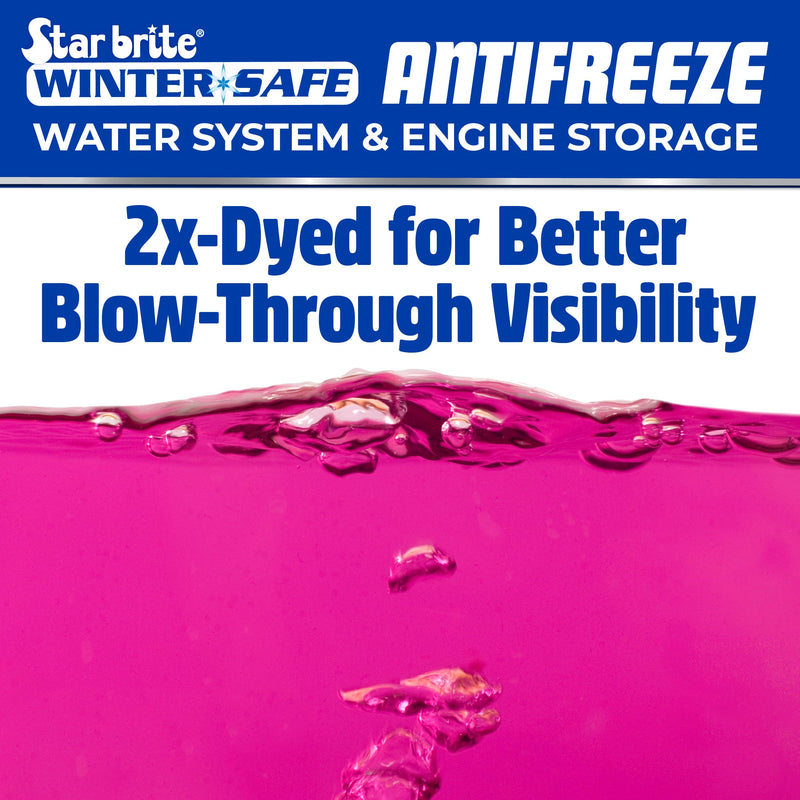 Non-Toxic STAR BRITE -50°F Winter Safe RV Marine Antifreeze, Water System and Engine Storage Solution, Ready-to-Use, Protects Down to -50 Degrees Fahrenheit