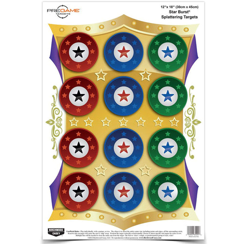 Pregame Birchwood Casey Star Burst 12x18 Target 8PK