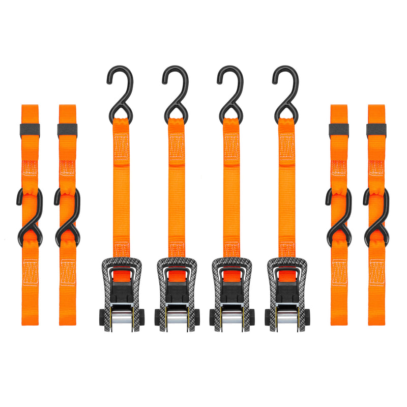 CarbonX Ratchet Tie Downs SMARTSTRAPS - 249 14' 3000lb 4 Pk