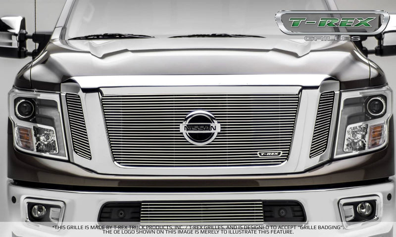 2016-2019 Titan T-Rex Grilles Billet Grille, Polished, 3 Pc, Insert, Fits Vehicles with Camera - PN #20785