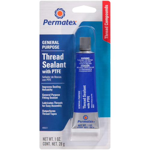 Thread Sealant Permatex 80631 with PTFE, 1 oz., White