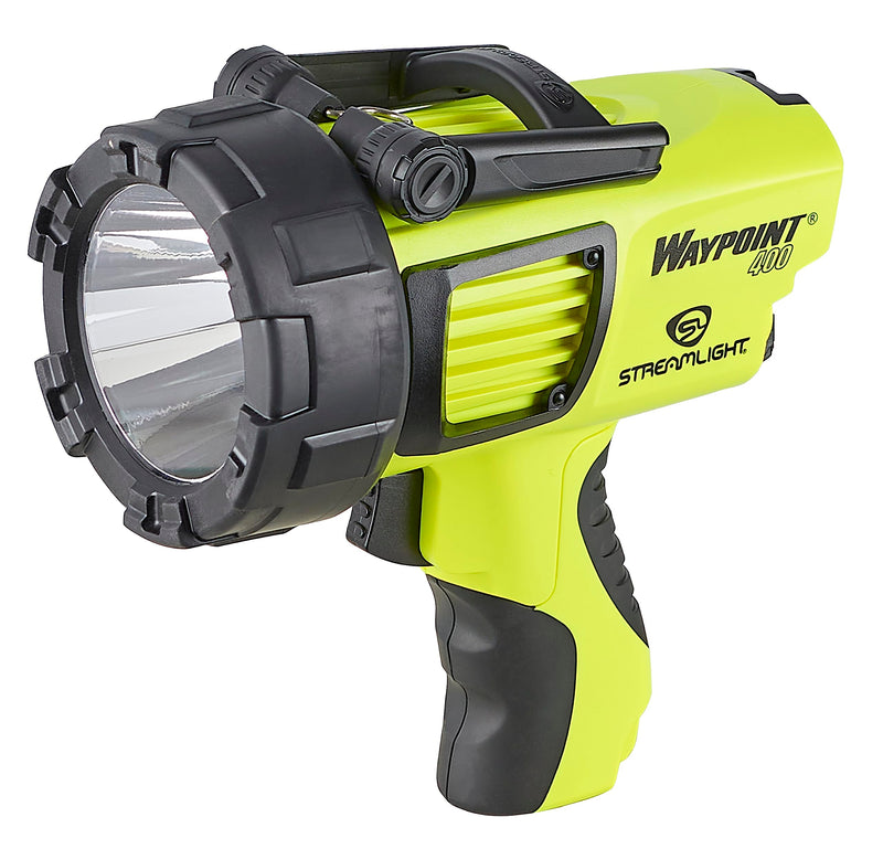 Streamlight WayPoint 44910 400 1400-Lumen 400,000-Candela Rechargeable Handheld LED Spotlight for Outdoor, Marine, and Emergency Use, Yellow